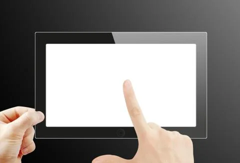 Black generic tablet pc, 3d render. Stock Illustration
