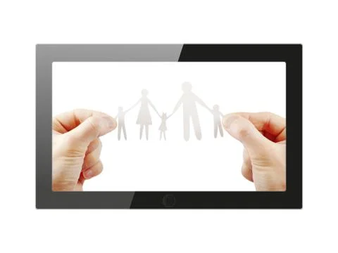 Black generic tablet pc, 3d render. Stock Illustration
