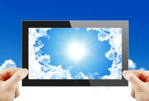 Black generic tablet pc, 3d render. Stock Illustration