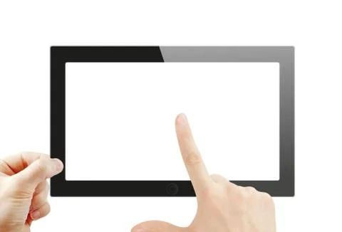 Black generic tablet pc, 3d render. Stock Illustration