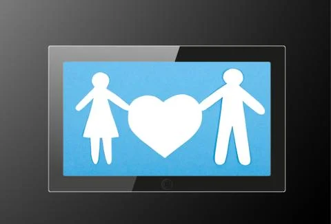 Black generic tablet pc, 3d render. Stock Illustration