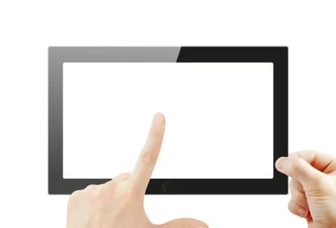 Black generic tablet pc, 3d render. Stock Illustration