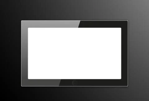 Black generic tablet pc, 3d render. Stock Illustration