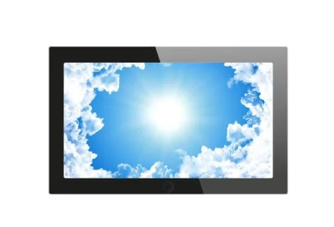 Black generic tablet pc, 3d render. Stock Illustration