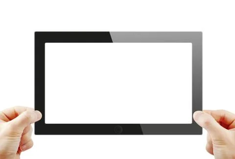 Black generic tablet pc, 3d render. Stock Illustration