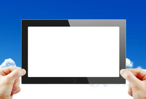 Black generic tablet pc, 3d render. Stock Illustration