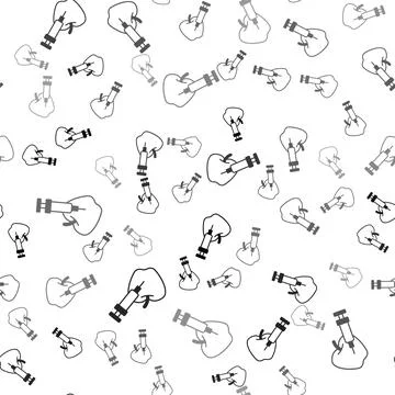 Black Genetically modified apple icon isolated seamless pattern on white back 스톡 일러스트