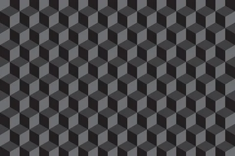 Black geometric 3d cubes pattern. Abstract background. 스톡 일러스트