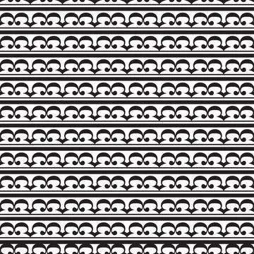 Black geometric and seamless pattern vector design Stock Illustration