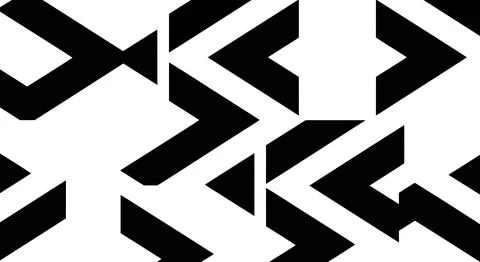 Black geometric chevron pattern 库存插图