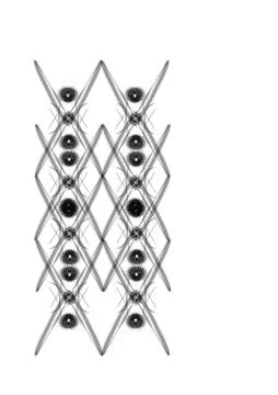Black Geometric Diamond Lattice Pattern on White Background Stock Illustration