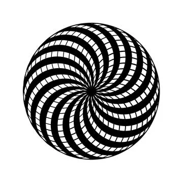 Black geometric eye mandala pattern on white background. Stock Illustration