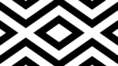 Black geometric loop abstract diamonds Stock Footage 77149081