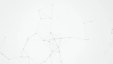 Black geometric network connecting nodes seamless loop motion Video stock 347205374