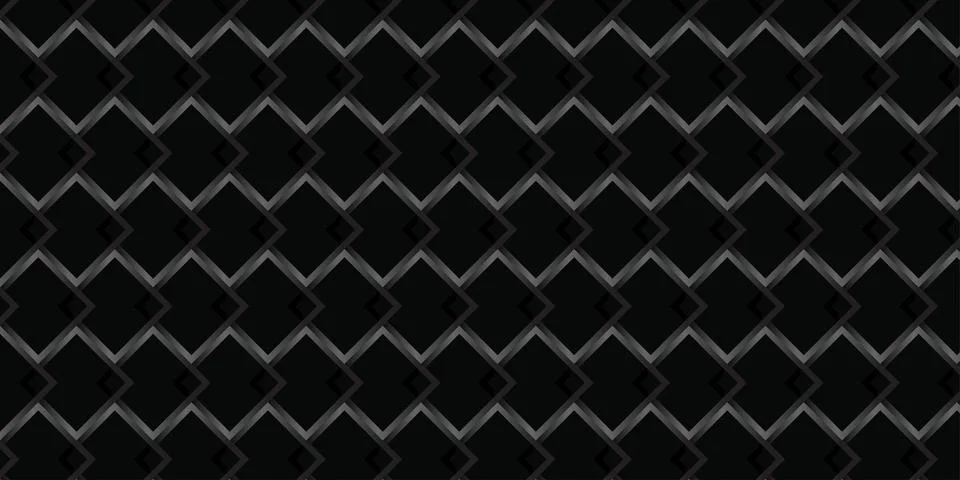 Black Geometric Rhombus Pattern Background with Interlocking Squares 스톡 일러스트