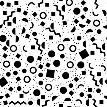 Black geometric seamless pattern Illustrazione stock
