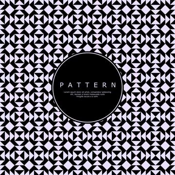 Black geometric shape seamless pattern. Triangle abstract pattern design. Stock Illustration
