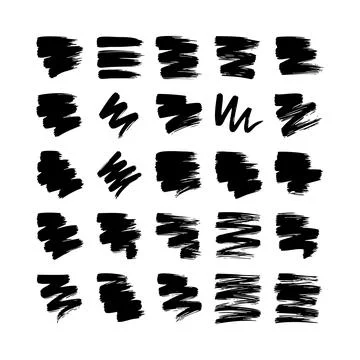 Black geometric shapes and patterns isolated on white background msea set a.. Stock Illustration