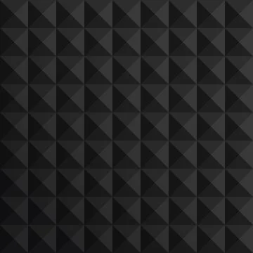 Black Geometric Tile Seamless Pattern Background Vector Stock Illustration