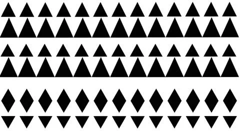 Black geometric triangle and diamond shapes pattern 스톡 일러스트