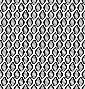 Black geometry seamless grid pattern on white background. Simple geometric Stock Illustration