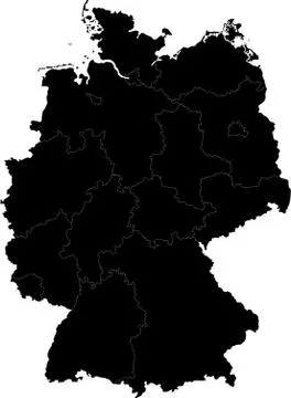 Black Germany map Stock Illustration
