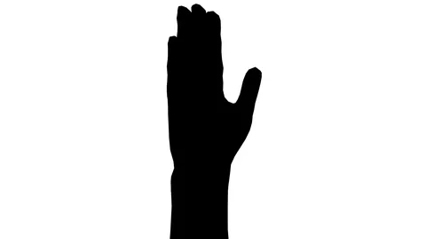 Black gesture ok. Alpha channel. 4K. Stock Footage 73069587