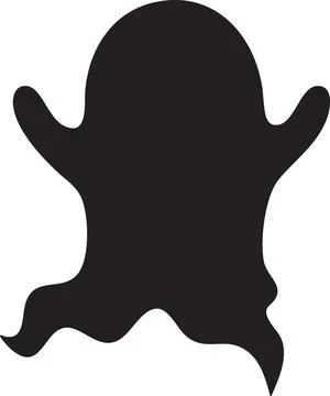 Black Ghost Silhouette Illustration Stock Illustration