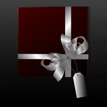 Black gift box Illustrazione stock