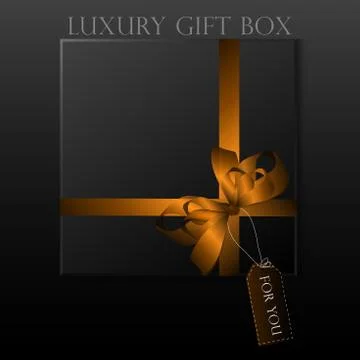 Black gift box Stock Illustration