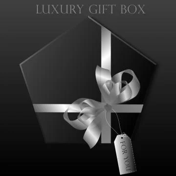Black gift box Stock Illustration