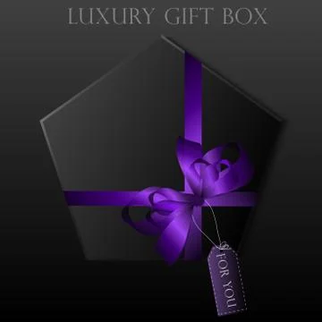 Black gift box Stock Illustration