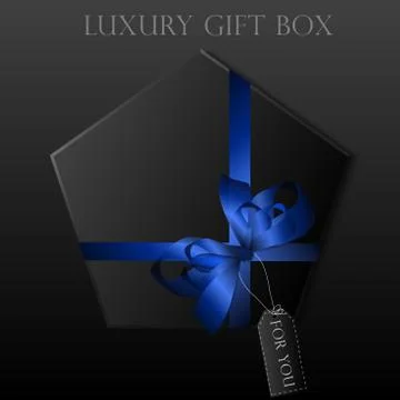 Black gift box Stock Illustration
