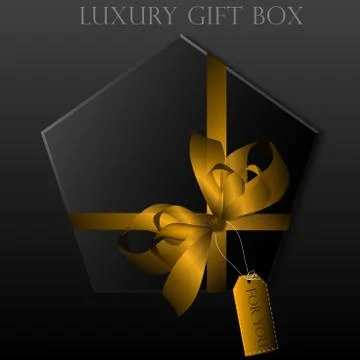 Black gift box Stock Illustration