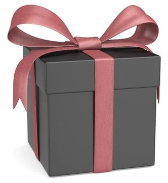 Black Gift Box. Stock Illustration