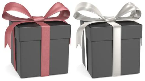 Black Gift Box. Stock Illustration