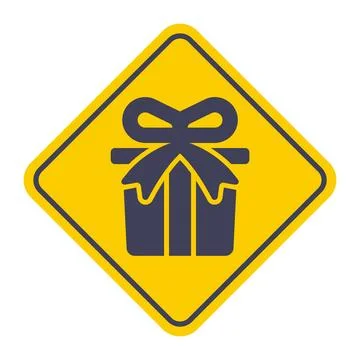 Black gift box packaging icon. Stock Illustration