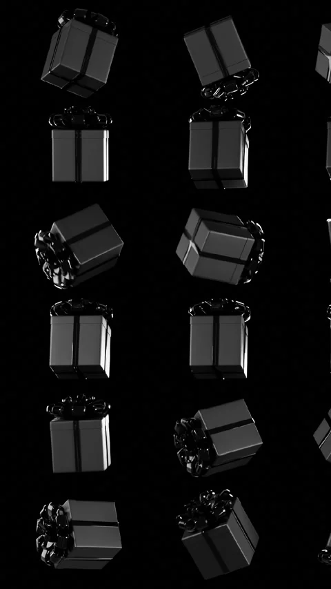 Black gift box pattern	 Stock Footage 285220880