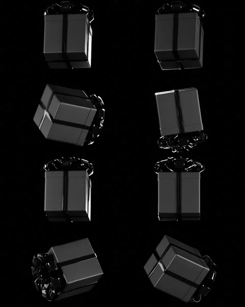 Black gift box pattern	 Stock Footage 285220881