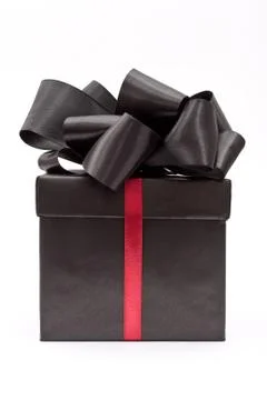 Black gift box Stock Photos
