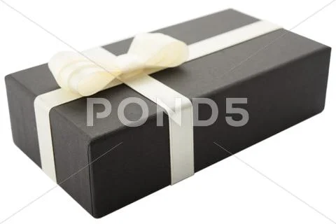 Black gift box Stock Photos