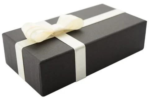 Black gift box Foto stock