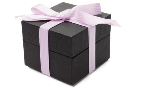 Black gift box Stock Photos