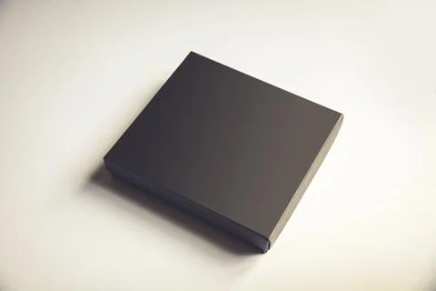 Black gift box on white background Stock Photos