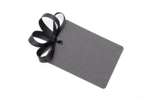 Black gift tag Stock Photos