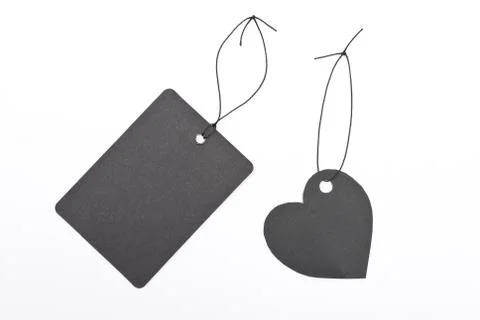 Black gift tags Stock Photos