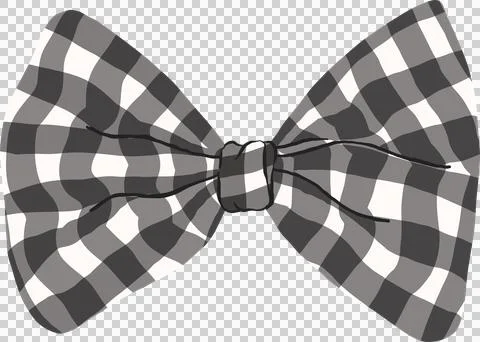 Black Gingham Bow Tie Illustration Stockillustratie