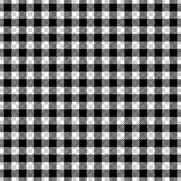 Black gingham check seamless pattern Stock Illustration