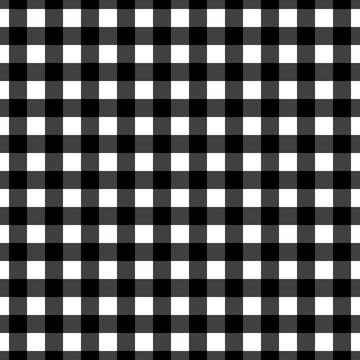 Black gingham pattern for dress print or table cloth Stock Illustration