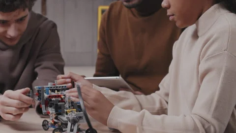 Black Girl At Robotics Class Stock Footage 203818536